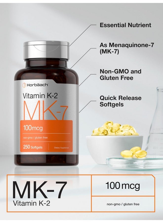 Horbaach Horbäach Vitamin K2 MK7 100mcg | 250 Softgels | Non-GMO, Gluten Free Supplement  - Image 4