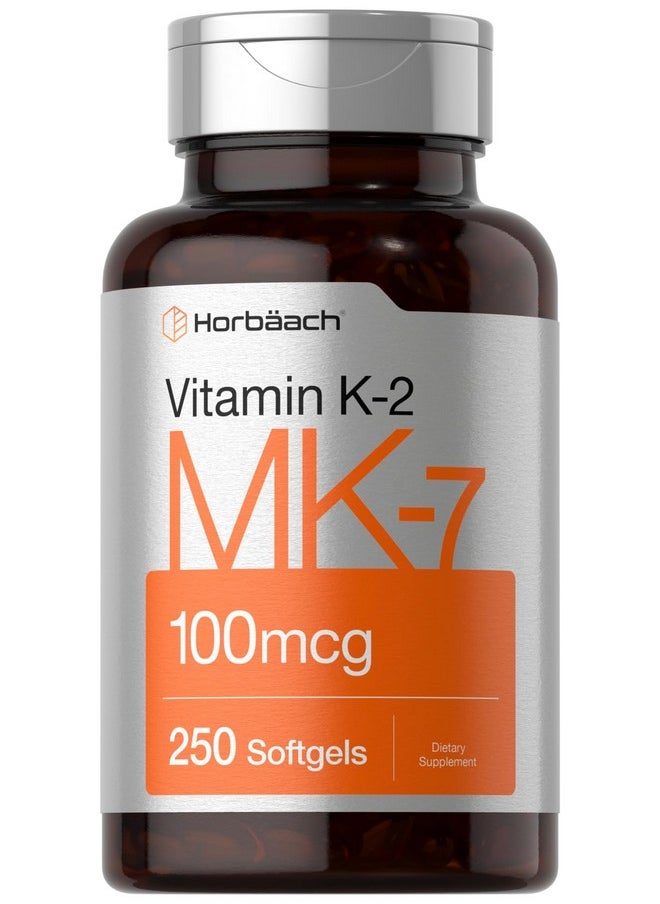Horbaach Horbäach Vitamin K2 MK7 100mcg | 250 Softgels | Non-GMO, Gluten Free Supplement  - Image 1