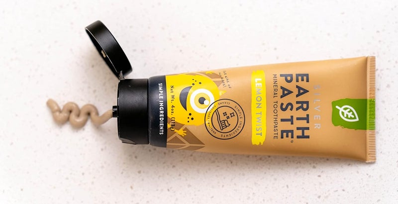 Redmond Earthpaste with Silver Natural NonFluoride Toothpaste 4 Ounce Tube Lemon Twist - Image 4