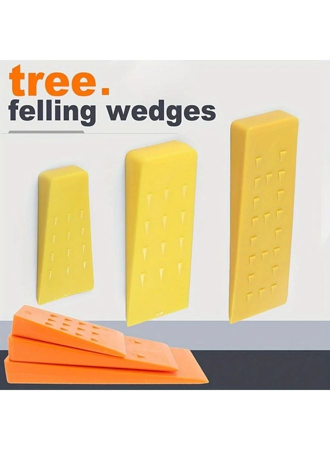 Orange Plastic Logging Wedge 10 Inches for Woodcutting and Tree Felling - Image 1