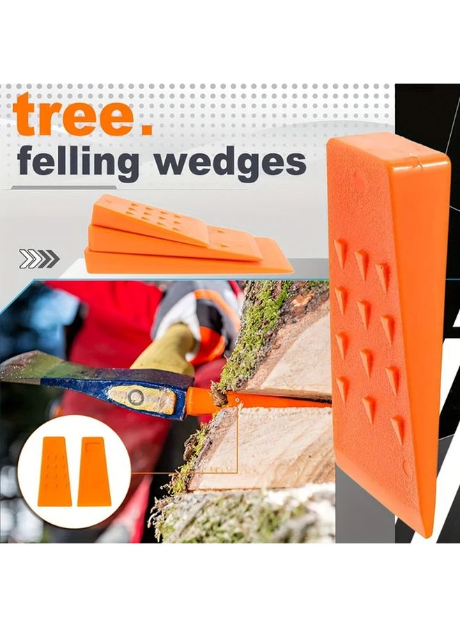 Orange Plastic Logging Wedge 10 Inches for Woodcutting and Tree Felling - Image 3