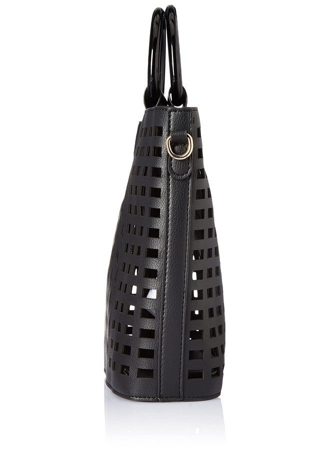 Fastrack Women's Black Cutwork Satchel - Image 3