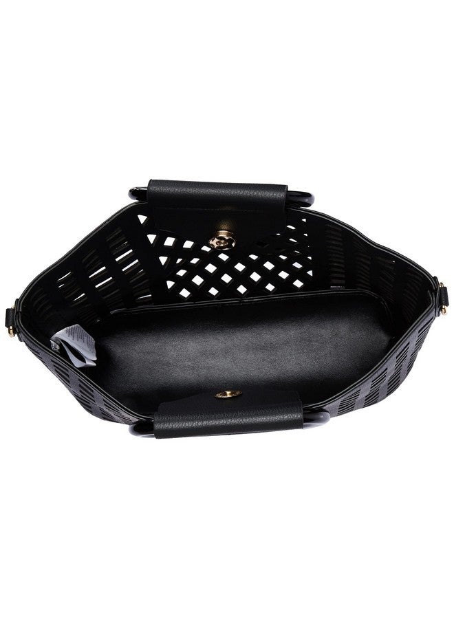 Fastrack Women's Black Cutwork Satchel - Image 5