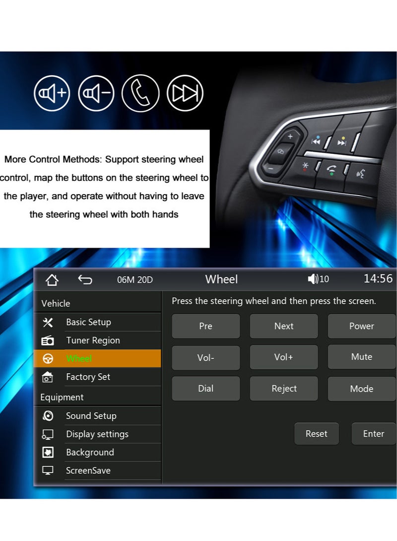 Generic 7 Inch Car Stereo MP5 Player BT FM/AM Radio Receiver with Carplay Android Auto Support Hands-Free Calling USB Charge/Playback Phone Link Reversing Assist Steering Wheel Control  - Image 5
