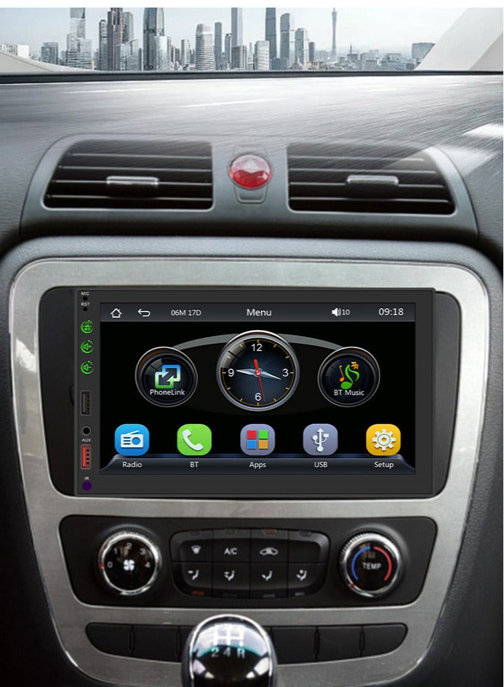 Generic 7 Inch Car Stereo MP5 Player BT FM/AM Radio Receiver with Carplay Android Auto Support Hands-Free Calling USB Charge/Playback Phone Link Reversing Assist Steering Wheel Control  - Image 3