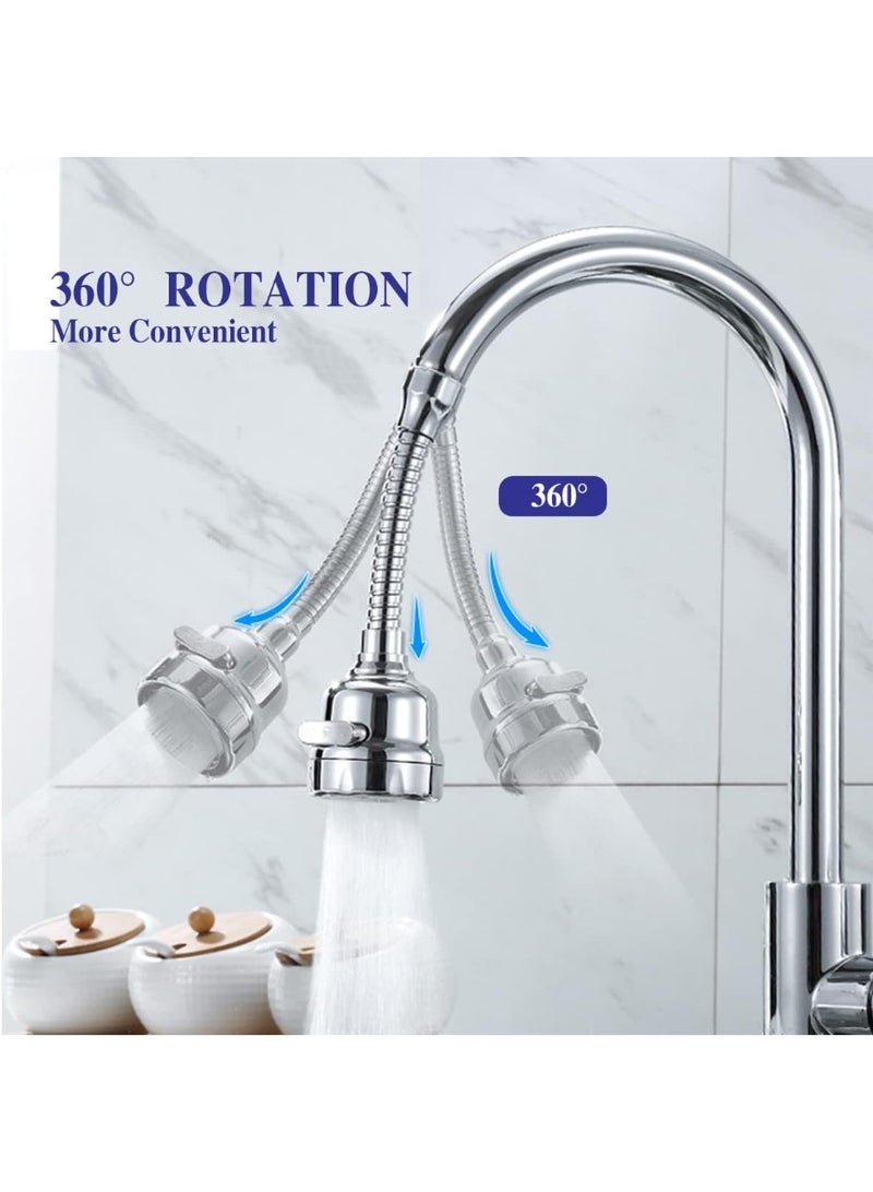 Relex 360°Rotatable Kitchen Faucet Head Movable Tap Head Anti-Splash Replacement Faucet Sprayer Head Water-Saving Sink Faucet Booster Nozzle for Kitchen, Bathroom Faucet - Image 2