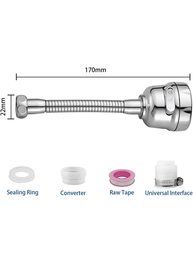 Relex 360°Rotatable Kitchen Faucet Head Movable Tap Head Anti-Splash Replacement Faucet Sprayer Head Water-Saving Sink Faucet Booster Nozzle for Kitchen, Bathroom Faucet - Image 5