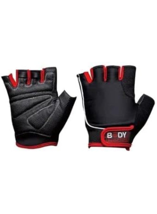 BODY SCULPTURE Bods Unisex Training Gloves – P10 Black & Red – Breathable Mesh and Durable Leather Palm  - Image 3