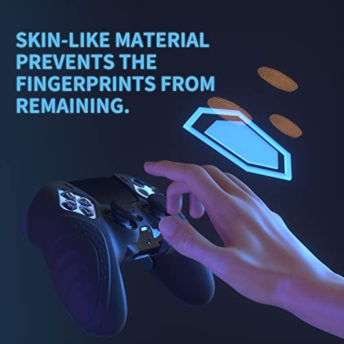 PlayVital Guardian Edition Anti-Slip Ergonomic Silicone Cover Case for ps5 Edge Controller, Soft Rubber Protector Skin for ps5 Edge Wireless Controller with Thumb Grip Caps - Black - Image 4