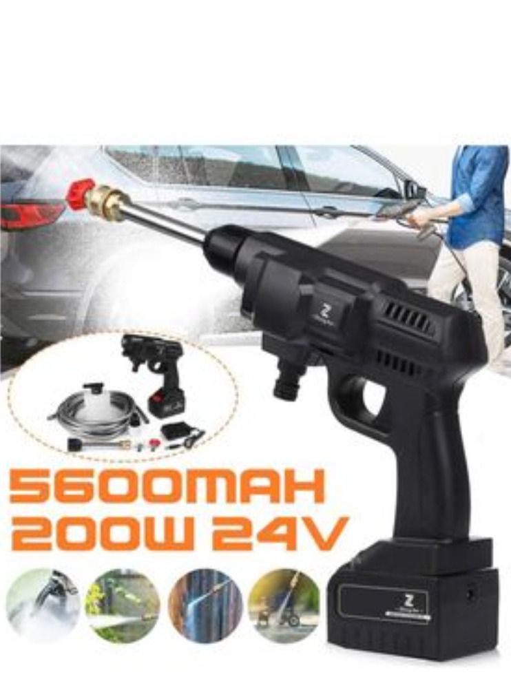 Generic Cordless High Pressure Car Washer Gun, with 2400mAh Battery Handheld Auto Spray Powerful Car Washer Garden Water Jet, for Washing Cars, Watering Flowers, Cleaning Floors  - Image 2