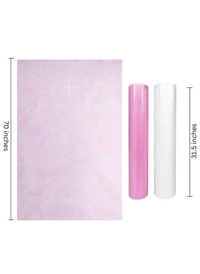 Amira Beauty Disposable Non Woven Bed Sheet 31.5" X 70" 30 Gram For Massage, Spa, Beauty, Exam Tables, Disposable Bed Roll (Pink) (1 Roll)  - Image 2