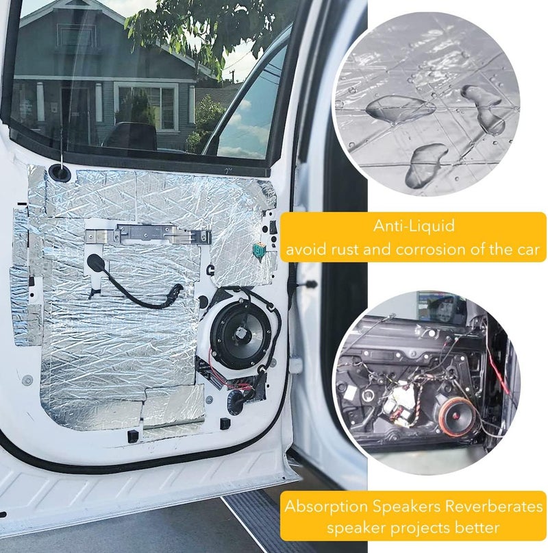 KOIKEY Car Sound Deadening Foam Mat - KOIKEY 197 mil 13.1 sqft Auto Soundproofing Material - Image 4