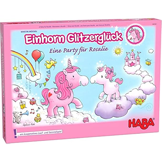 HABA Unicorn Glitter Happiness Cooperative Running and Collecting Game for 24 Players from 4 Years Party in the Cloudland Board Game Childrens Toy 1302767001 - Image 2