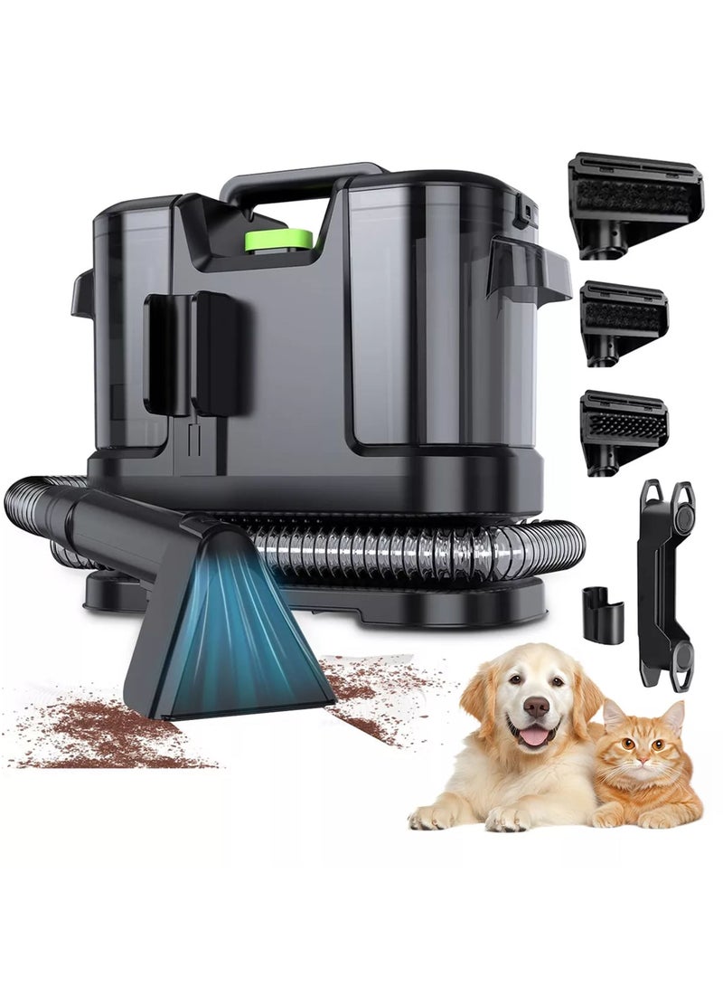 ET-LIFE Carpet Cleaner Wired Dry & Wet Cleaner, Removes Tough Spot & Stain, Easy To Use on Multi Surfaces: Sofa, Car And Upholstery 500W Black - Image 1