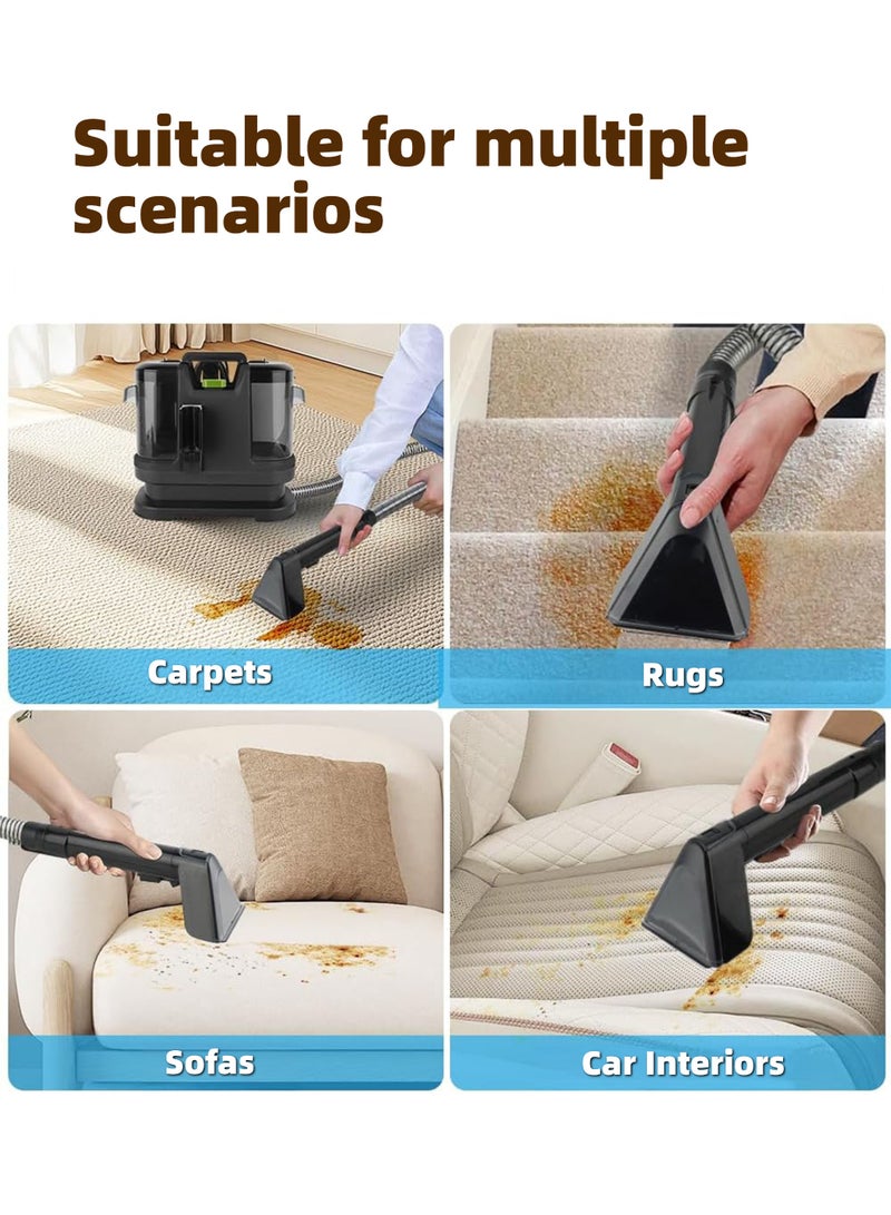 ET-LIFE Carpet Cleaner Wired Dry & Wet Cleaner, Removes Tough Spot & Stain, Easy To Use on Multi Surfaces: Sofa, Car And Upholstery 500W Black - Image 2
