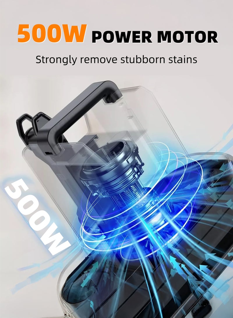 ET-LIFE Carpet Cleaner Wired Dry & Wet Cleaner, Removes Tough Spot & Stain, Easy To Use on Multi Surfaces: Sofa, Car And Upholstery 500W Black - Image 5