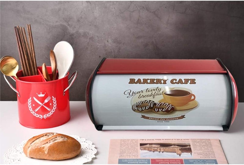 klarako Bread Box Bin Storage Containers, Rolling Door for Home, Coffee Shop or Bakery - Image 3