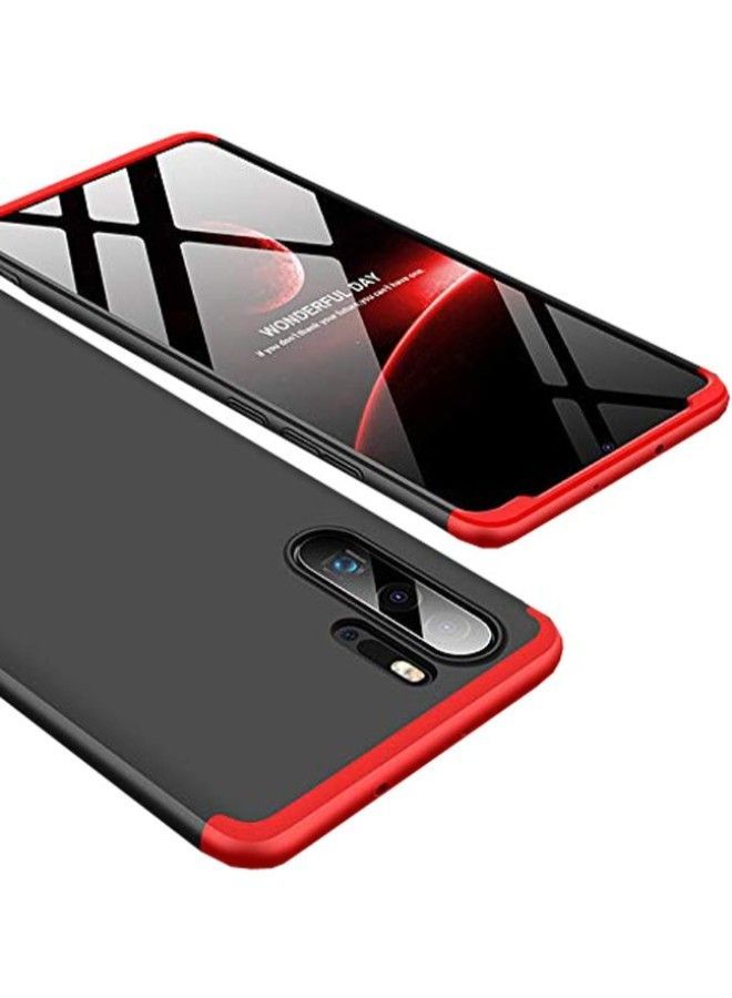 NIBEMINENT 3-Piece 360 Degree Protective Case Cover For Huawei P30 Pro Black/Red - Image 3