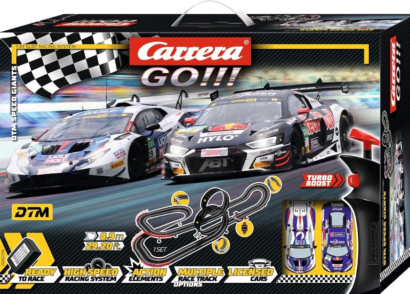 كاريرا مجموعة سباق سيارات DTM Speed Giants – مضمار سباق عالي السرعة، سهل التركيب، تصميم متين، لعبة سباق ممتعة - Image 1