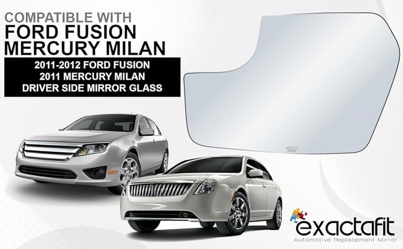Rugged TUFF exactafit 8666L Driver Side Mirror Glass Replacement Repair Compatible With 2011-2012 Ford Fusion, 2011 Mercury Milan - Image 5