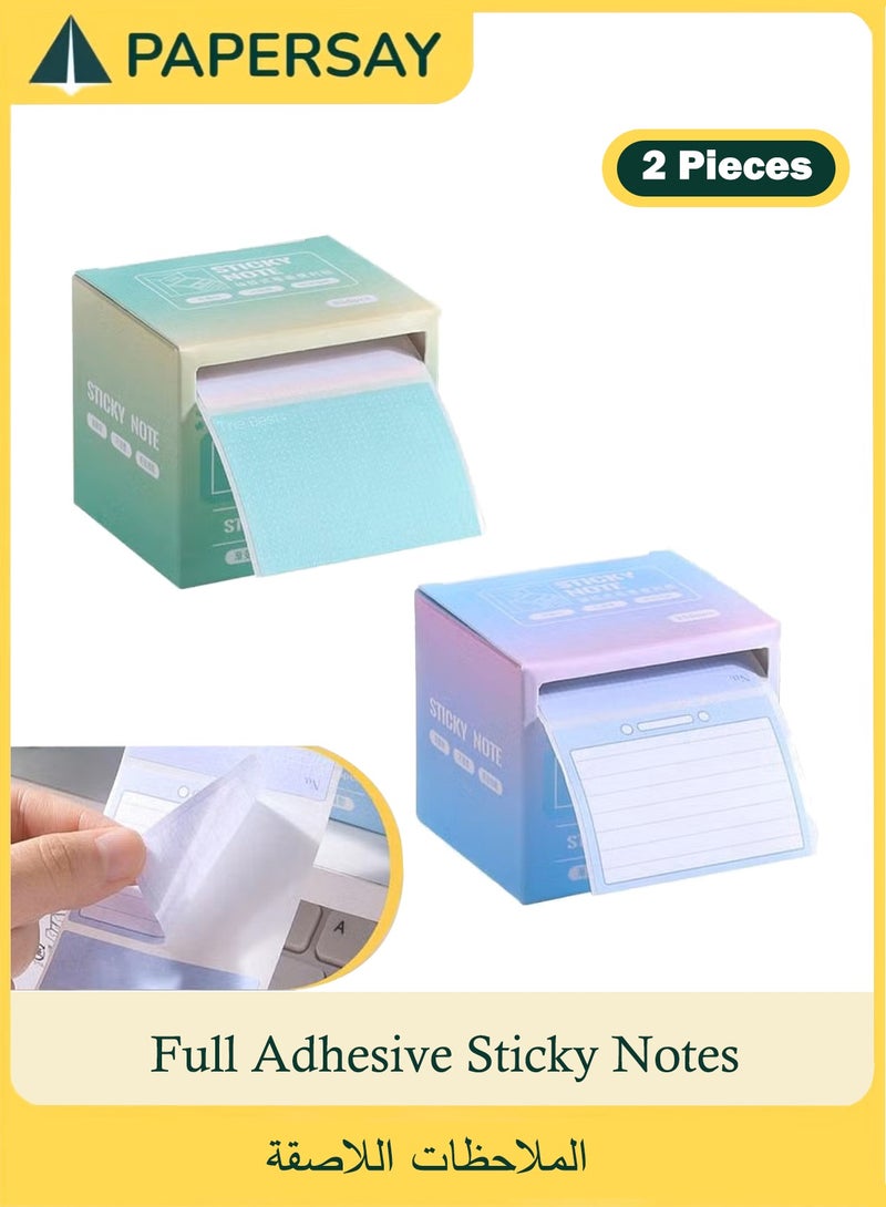  طائرة ورقية عدد 2 لفة موزع أشرطة لاصقة مع 512 ورقة لاصقة كاملة (1.7 بوصة × 2.4 بوصة) - مثالية لكتابة المذكرات وتدوين الملاحظات - مجموعة زرقاء وخضراء - Image 1