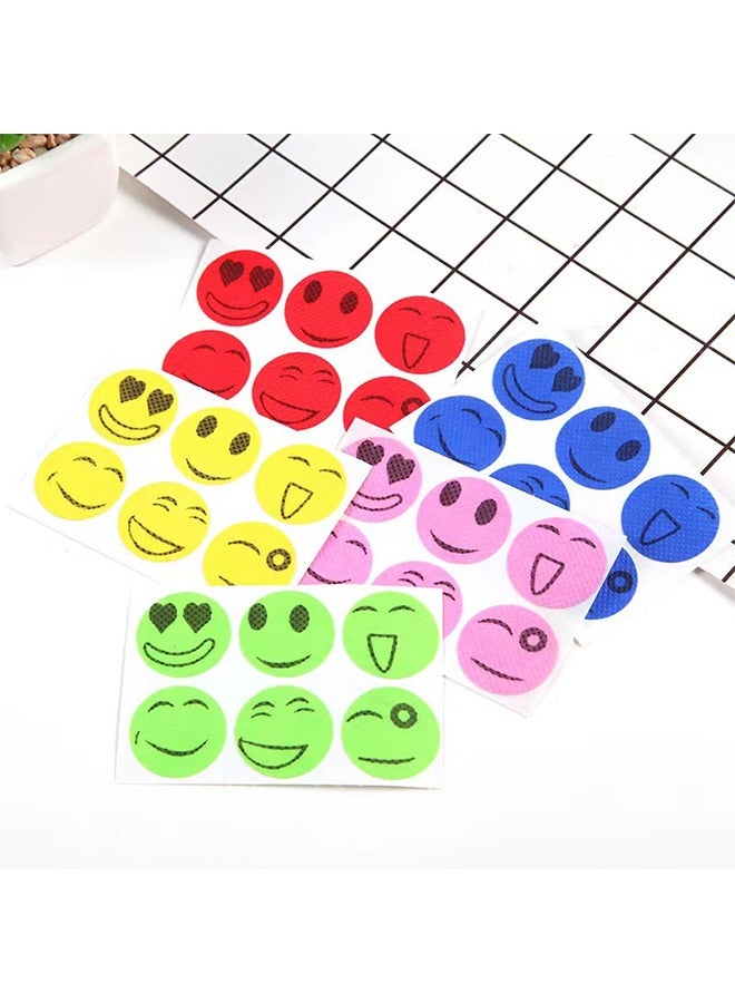 اتش واي 60 قطعة الطبيعية غير سامة طارد البعوض التصحيح ملصقات متعددة الألوان 11.2x8cm، ملصقات، بقع البعوض خالية من الديت للأطفال الرضع الكبار في الأماكن المغلقة السفر في الهواء الطلق التخييم النوم - Image 5