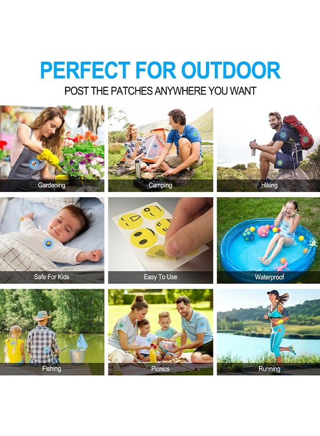 اتش واي 60 قطعة الطبيعية غير سامة طارد البعوض التصحيح ملصقات متعددة الألوان 11.2x8cm، ملصقات، بقع البعوض خالية من الديت للأطفال الرضع الكبار في الأماكن المغلقة السفر في الهواء الطلق التخييم النوم - Image 4
