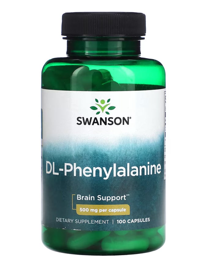سوانسون دل-فينيل ألانين ، 500 ملجم ، 100 كبسولة