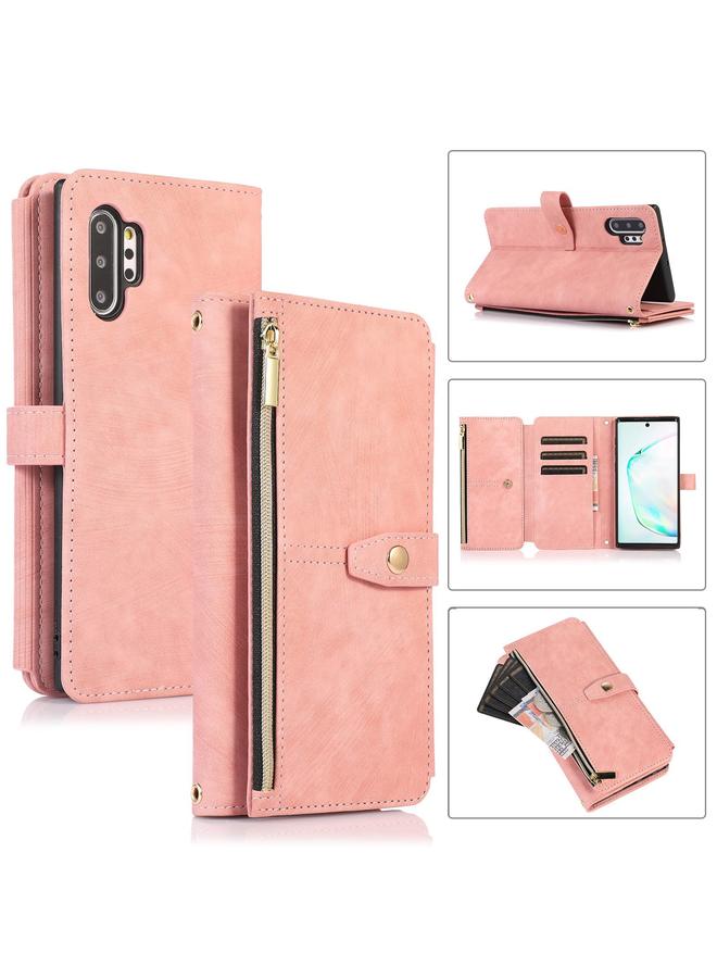 S-TOP Case For Samsung Galaxy Note10+ Dream 9-Card Wallet Zipper Bag Leather Phone Case - Image 1