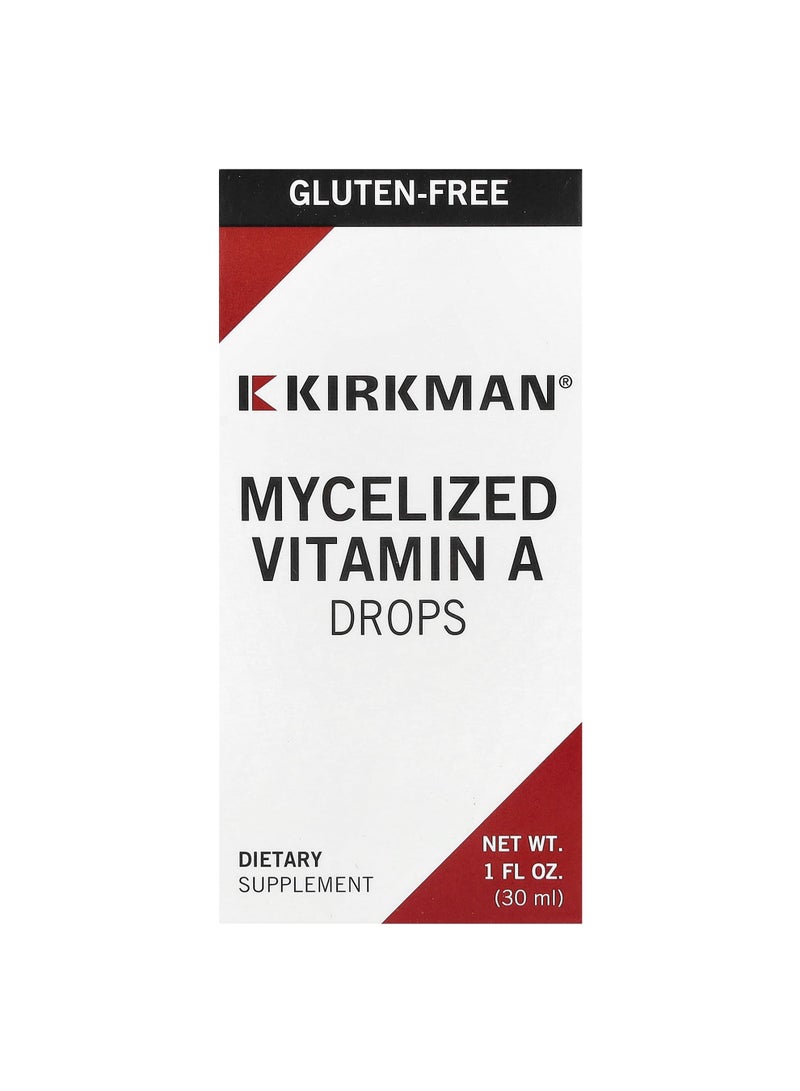 Kirkman Labs Mycelized Vitamin A Drops, 1 fl oz (30 ml)