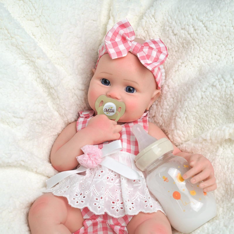 JIZHI Silicone Baby Doll -16 Inch (Weight 4 Lb) Reborn Baby Dolls Silicone Full Body Soft Realistic-Weighted Platinum Silicone Real-Newborn Baby Dolls for 3+ Years Old Girl Gift - Image 3
