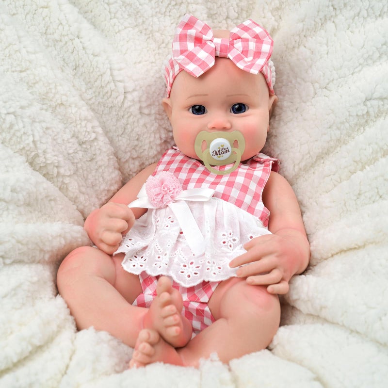 JIZHI Silicone Baby Doll -16 Inch (Weight 4 Lb) Reborn Baby Dolls Silicone Full Body Soft Realistic-Weighted Platinum Silicone Real-Newborn Baby Dolls for 3+ Years Old Girl Gift - Image 4