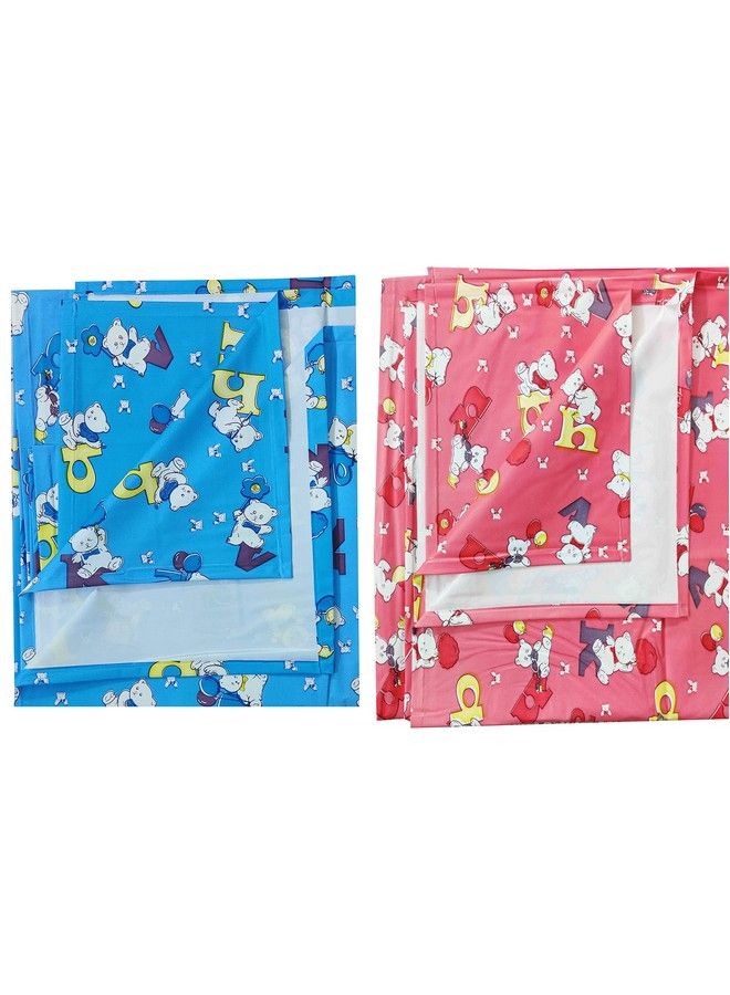 Ecosoft Plastic Sheetpvc Sheet For Kidsrubber Sheet For Babiesbed Wetting Protector(90 X 135 Cm) (Alphabet Pink & Blue) - Image 2