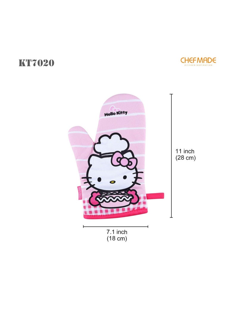 chefmade 2Pcs Hello Kitty Oven Mitts Heat Resistant Kitchen Gloves - Image 2