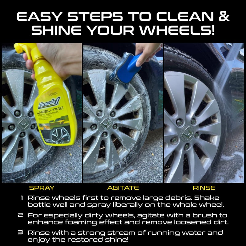 Formula 1 Wheel & Tire Cleaner - Removes Brake Dust and Dirt, Quickly Shines Rims & Tires, Safe for All Cars, Trucks, and Motorcycles (16 oz) - Image 5