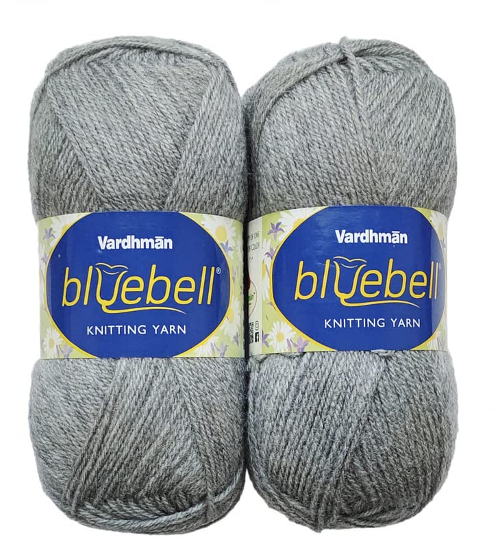 KYSS Vardhman Bluebell 300 GM 1 Ball 100 GM Each Wool Ball Hand Knitting WoolArt Craft Soft Fingering Crochet Hook Yarn Needle Acrylic Knitting Yarn Thread Dyed Shade No88 - Image 1