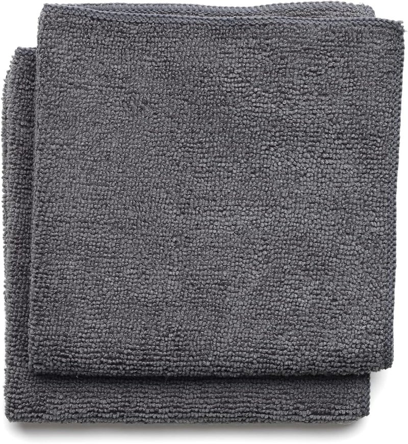 Brabantia Microfibre Cleaning Cloths Set of 2, Machine Washable, Dark Grey 30 x 30 cm - Image 2