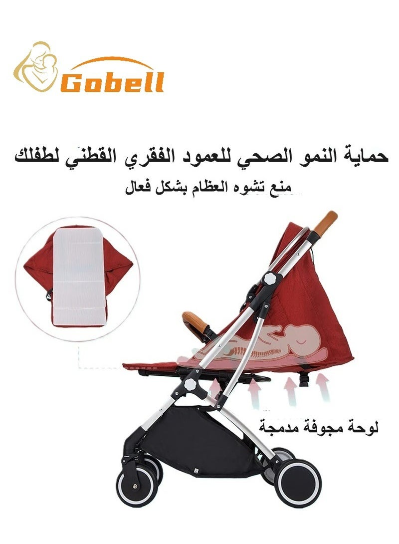 جوبل عربة أطفال للجلوس أو الاستلقاء قابلة للطي وخفيفة الوزن للاستخدام النسائي - Image 4