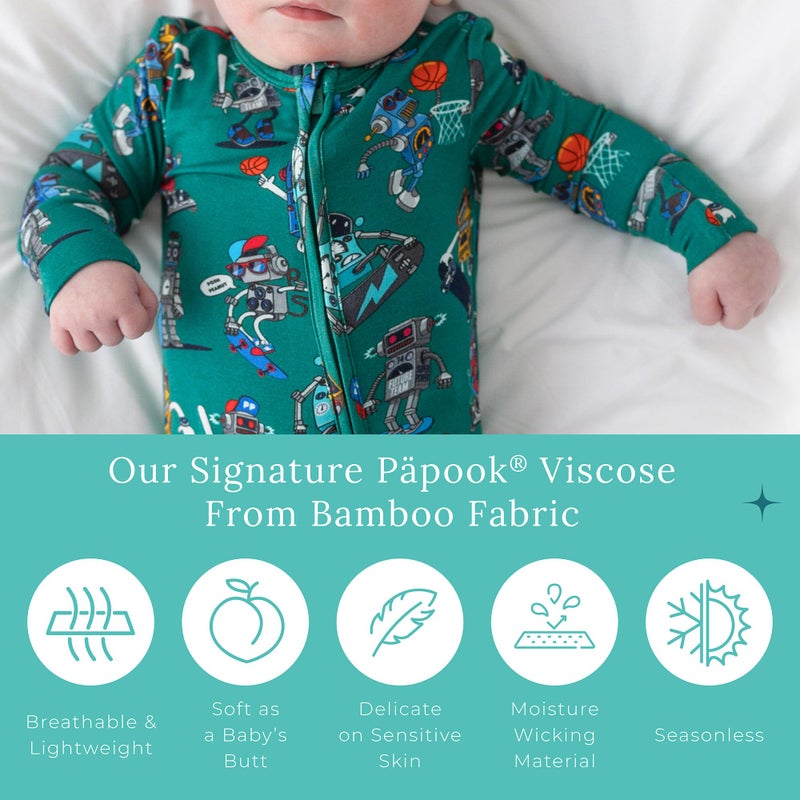 Posh Peanut Convertible Baby Sleepers - Boys Footless Baby Pajamas with 2 Way Zipper for Easy Diaper Changes - Robert, 12-18 Months - Image 5