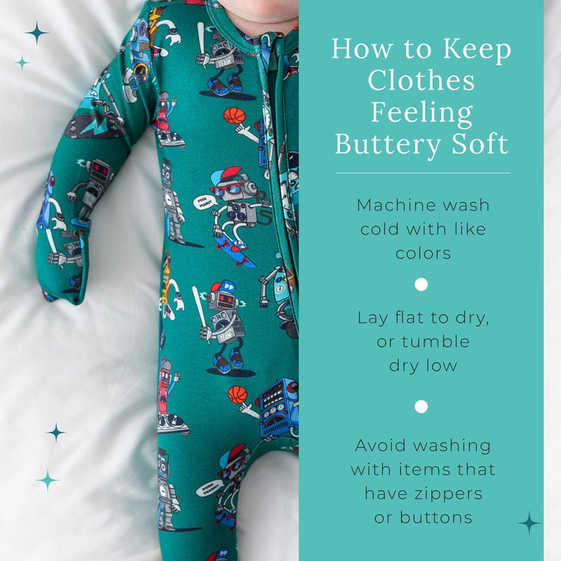 Posh Peanut Convertible Baby Sleepers - Boys Footless Baby Pajamas with 2 Way Zipper for Easy Diaper Changes - Robert, 12-18 Months - Image 3