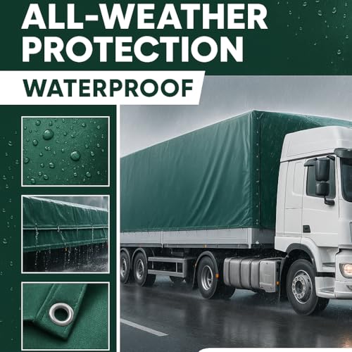 SR TRENDS™ Heavy Duty Tarpaulin 700GSM Canvas Lining - Commercial TIRPAL Waterproof- 100% Waterproof Resistance Military Grade- UV Resistant, RUSTPROOF Reinforced Eyelets (Lining Canvas, 9 x 6 FT) - Image 4