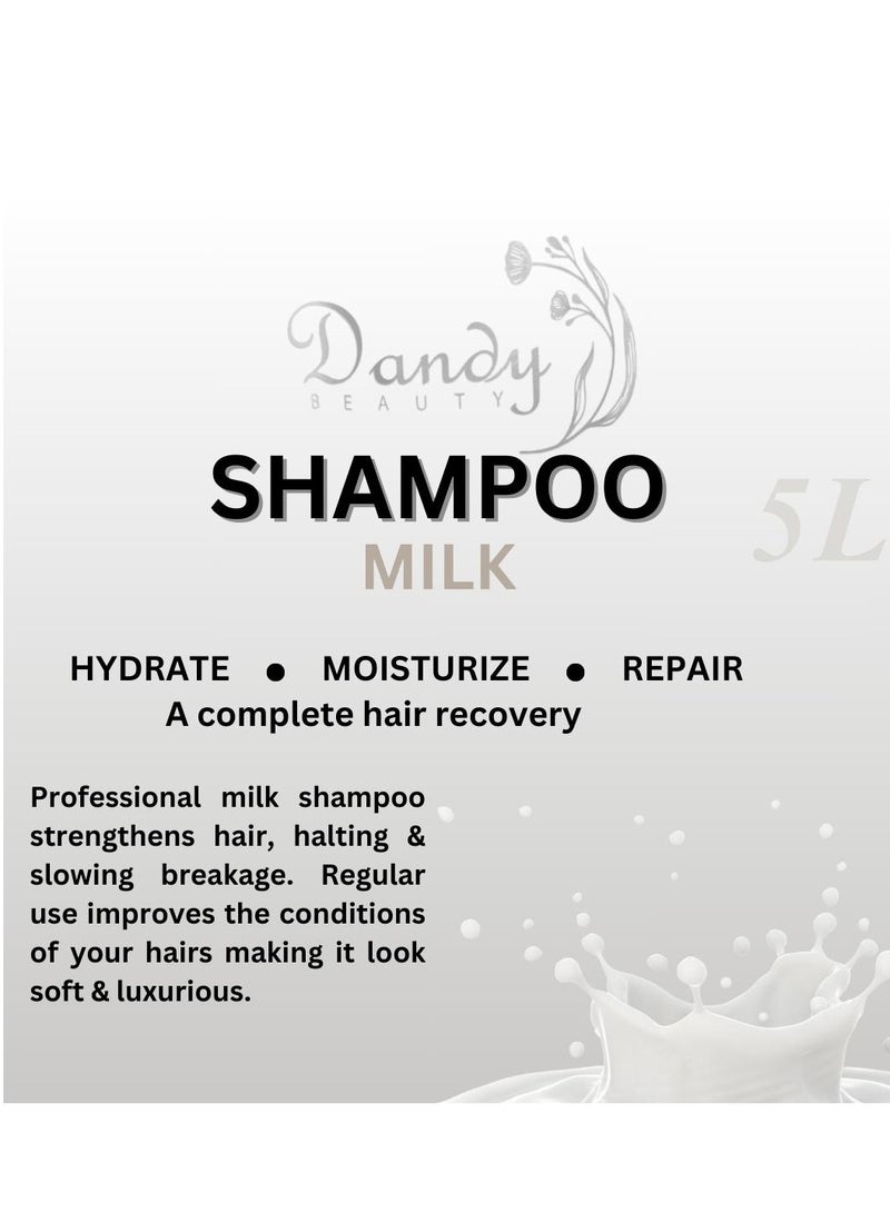 Dandy Beauty Hair Shampoo, Complete Hair Recovery, 5L (Milk) - Image 2