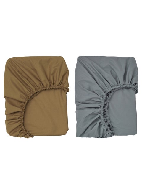 Fitted Sheet for Cot, Dark Yellow/Blue, 60x120cm