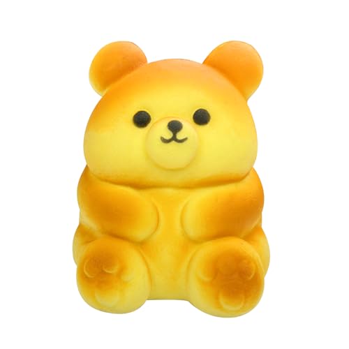 funnysquee Cute Bear Squishies Toy Super Soft Slow Rising Animal Bears Bread Birthday Gift for KidsKawaii Stress Relief Squeeze Toy Cute Bear Bread - Image 1