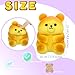 funnysquee Cute Bear Squishies Toy Super Soft Slow Rising Animal Bears Bread Birthday Gift for KidsKawaii Stress Relief Squeeze Toy Cute Bear Bread - Image 4