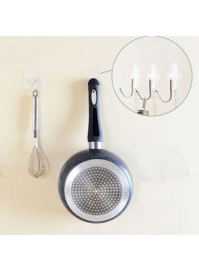 10 Heavy Duty Adhesive Hooks No Damage Wall Hanging For Kitchen Bathroom Decor - Image 5