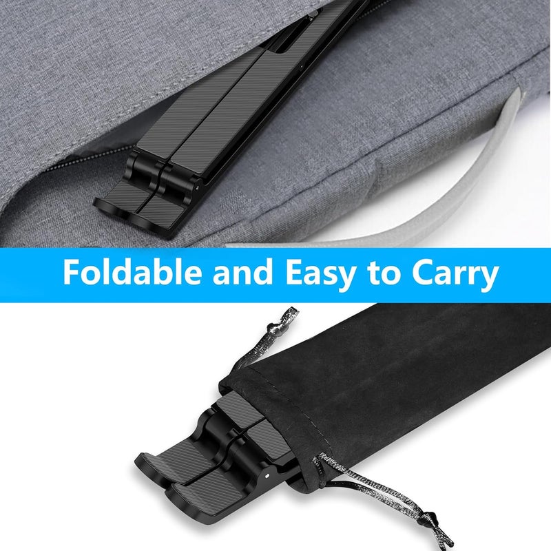 Adjustable Laptop Stand, Portable Aluminum Laptop Riser Laptop Holder for Desk, Foldable Ventilated Cooling Notebook Stand for MacBook Pro/Air, HP, Lenovo, Sony, Dell, More 10-15.6” Laptops, Tablets - Image 5