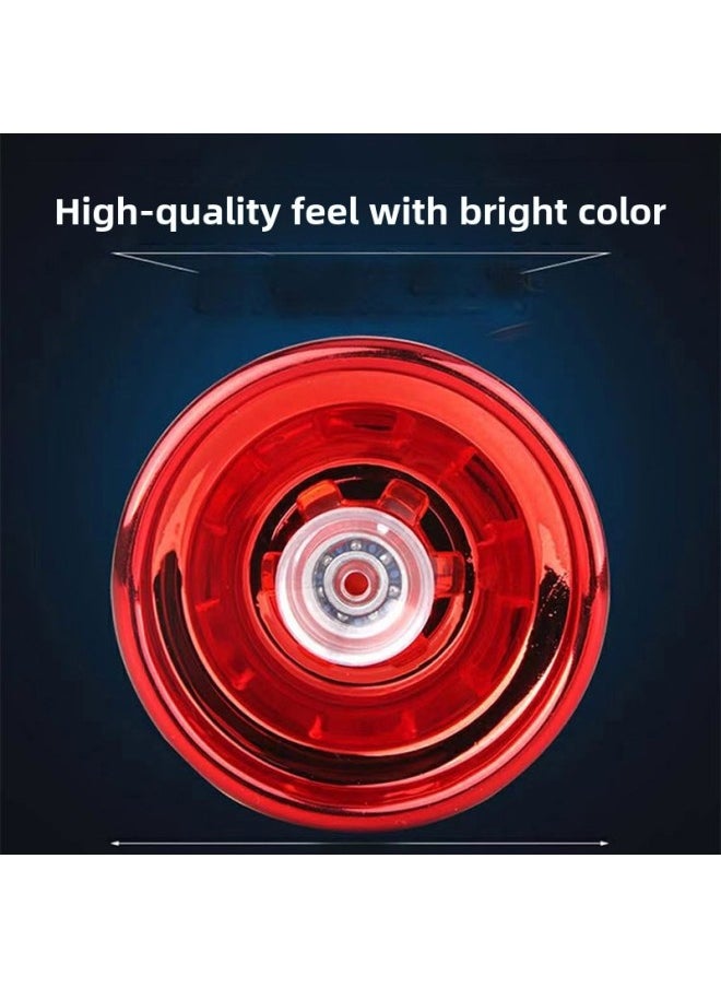 Generic Alloy Yo-Yo Children's Genuine Yo-Yo Luminous Toy Boy Auto Swing Beginner Yoyo-Color:Rose Red  (free Finger Cot + 2 Ropes)  - Image 3