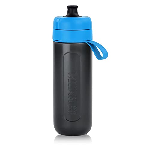 BRITA S1200 Water Filter Bottle Active, Reduces Chlorine and Organic impurities, BPA Free, Blue, 600ml - Image 1