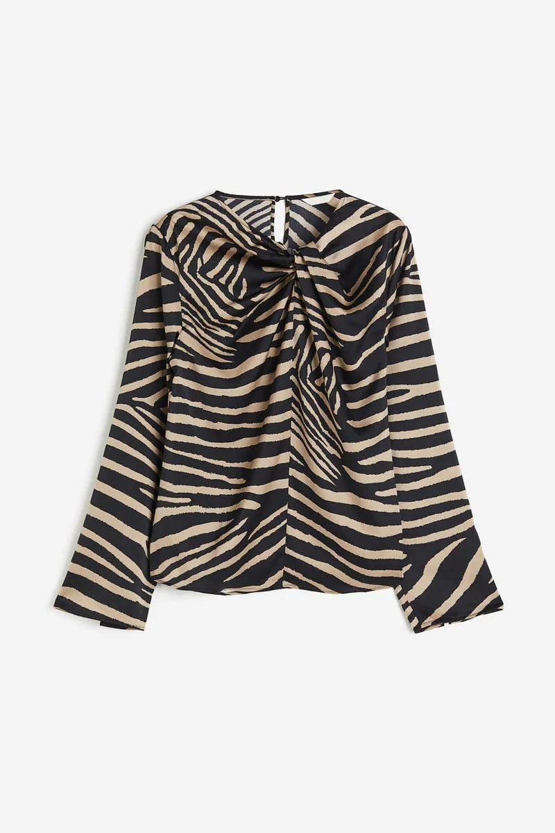 H&M Twist Front Satin Top